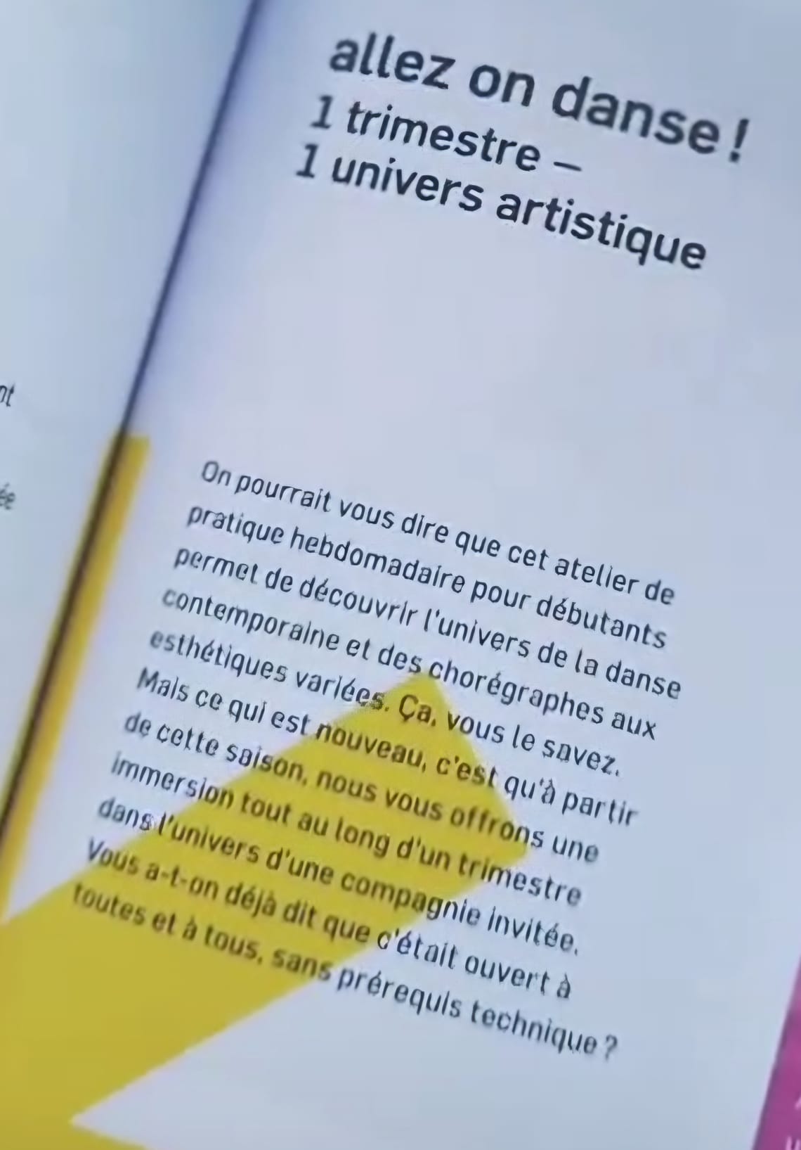 Ateliers « Allez on danse ! » 2022 / 2023 : 1 trimestre, 1 univers artistique